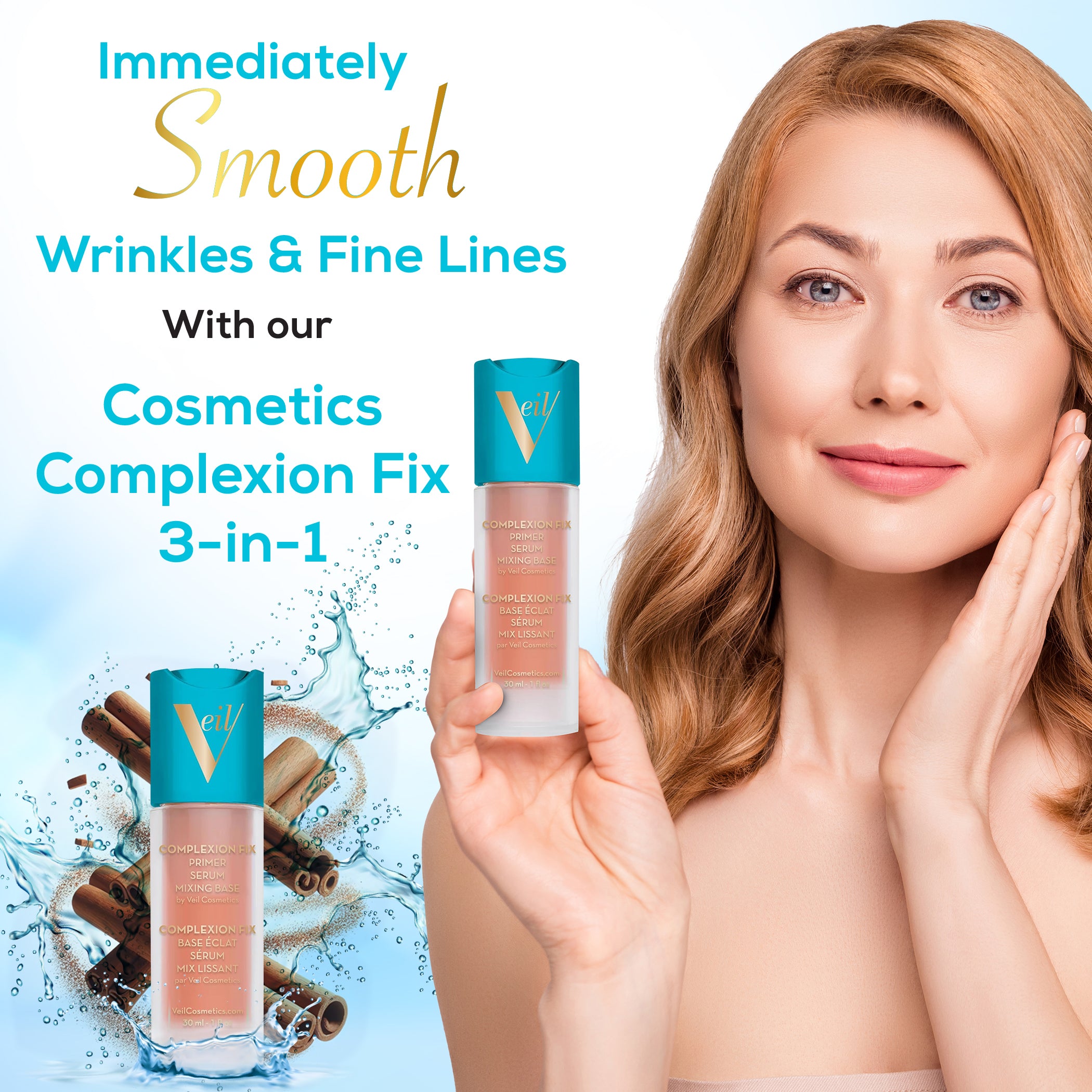 Compexion Fix Primer / 3-in-1 Face Primer Serum Mixing Base