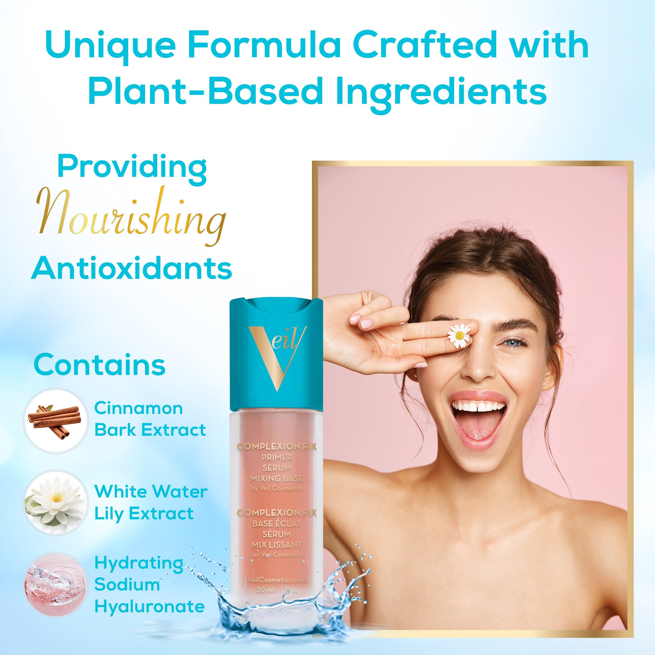 Compexion Fix Primer / 3-in-1 Face Primer Serum Mixing Base
