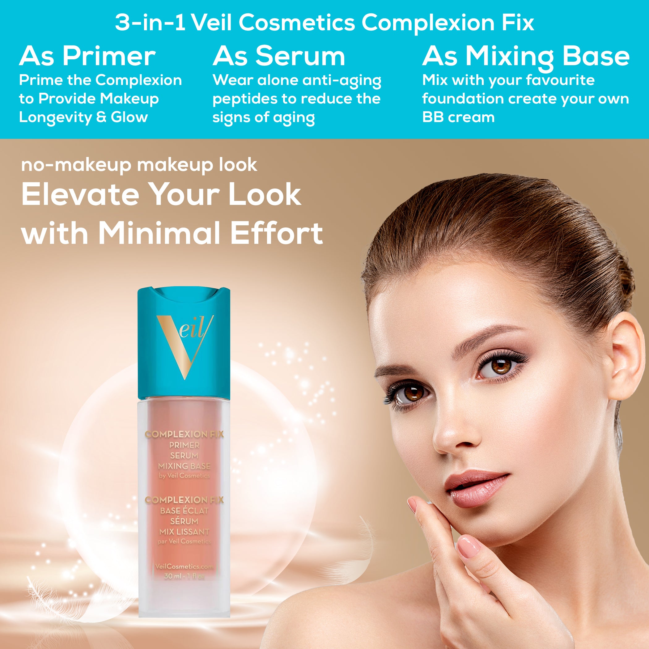 Compexion Fix Primer / 3-in-1 Face Primer Serum Mixing Base